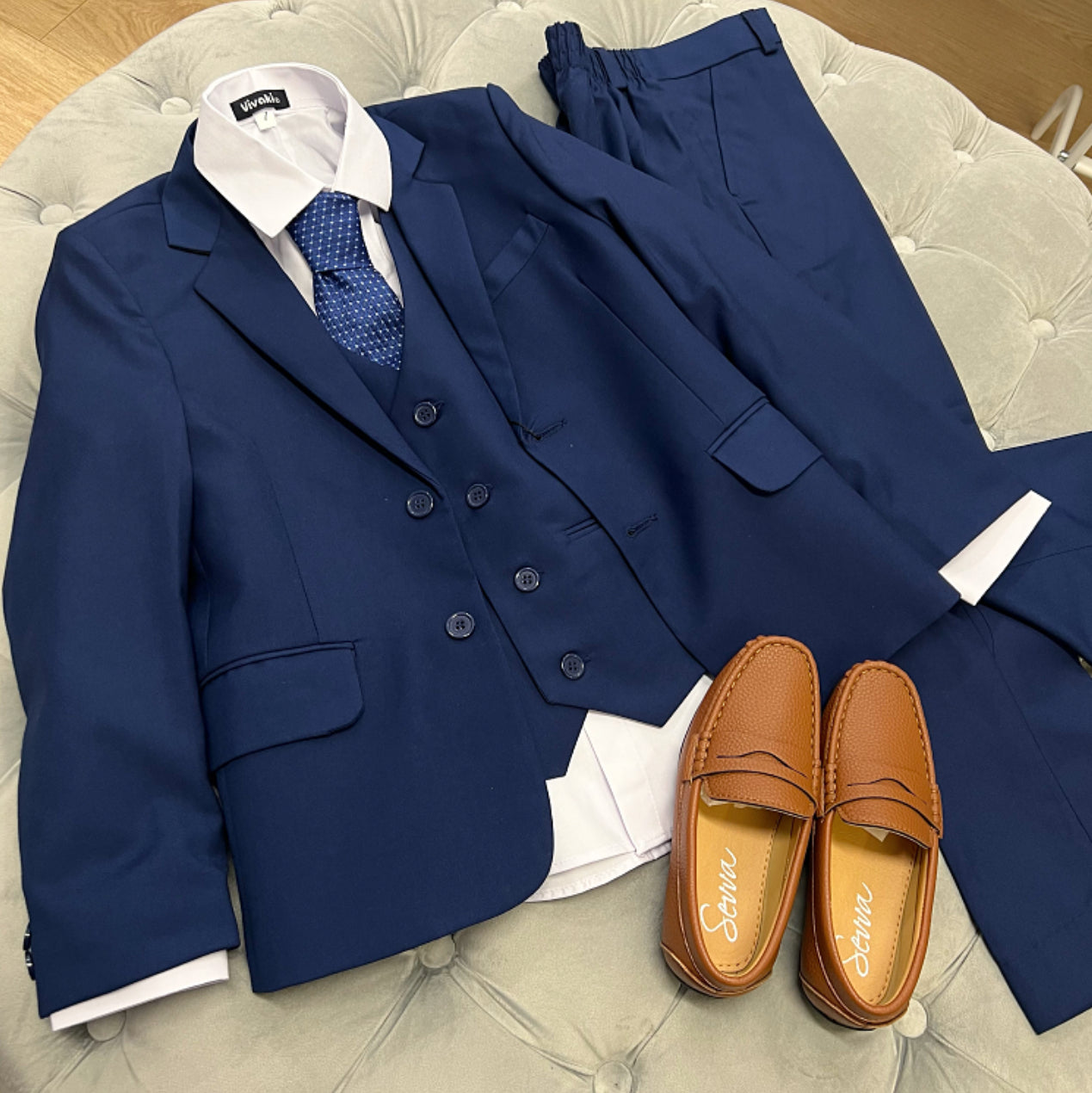 Boys Blue 5 Piece Occasion Suit