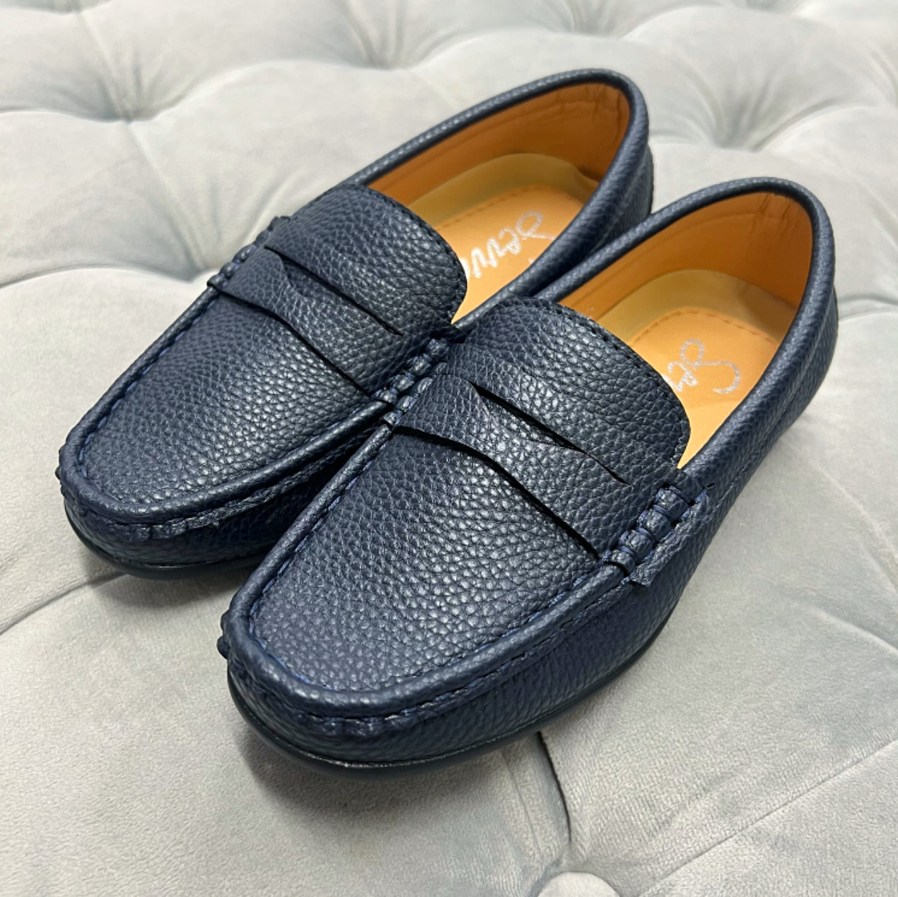 Boys “Hugo” Navy Loafer Shoe – Designer Kidz Boutique