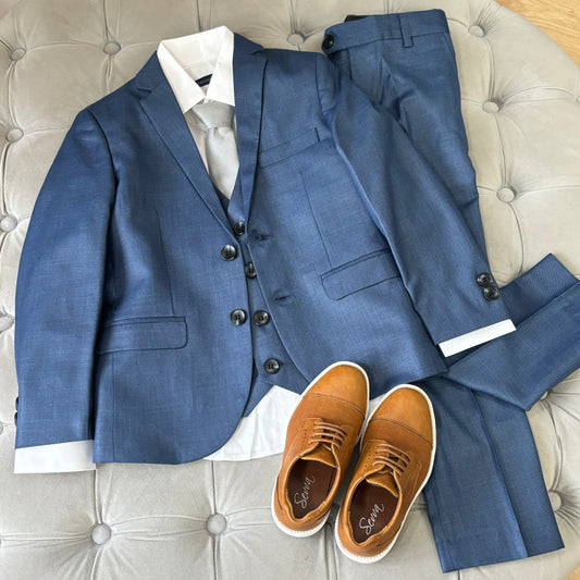 Boys Blue 5 Piece Occasion Suit
