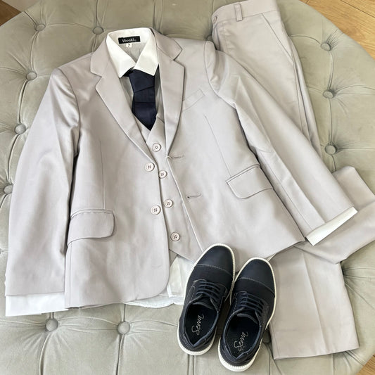 Boys Cool Stone 5 Piece Occasion Suit