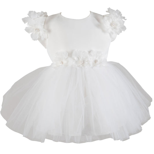 Ivory Flower Occasion Dress