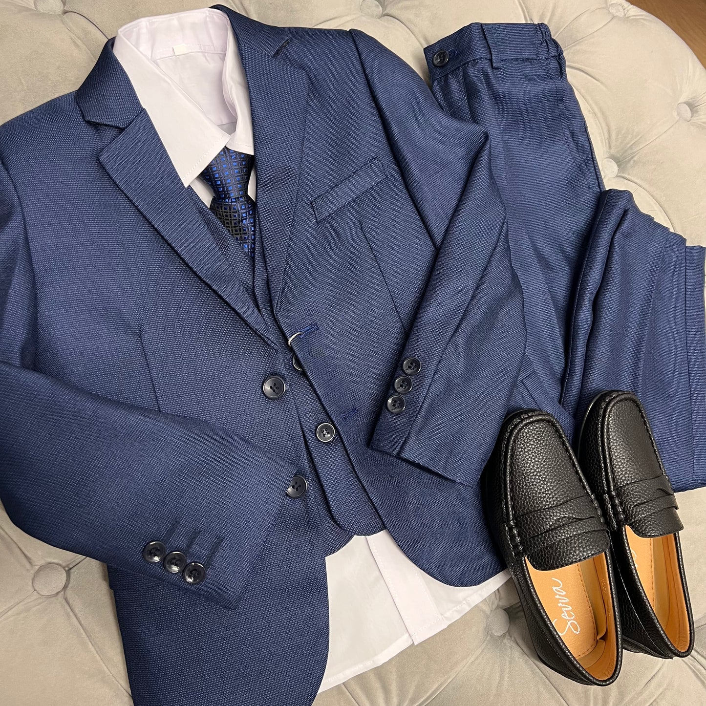 Boys Navy 5 Piece Occasion Suit