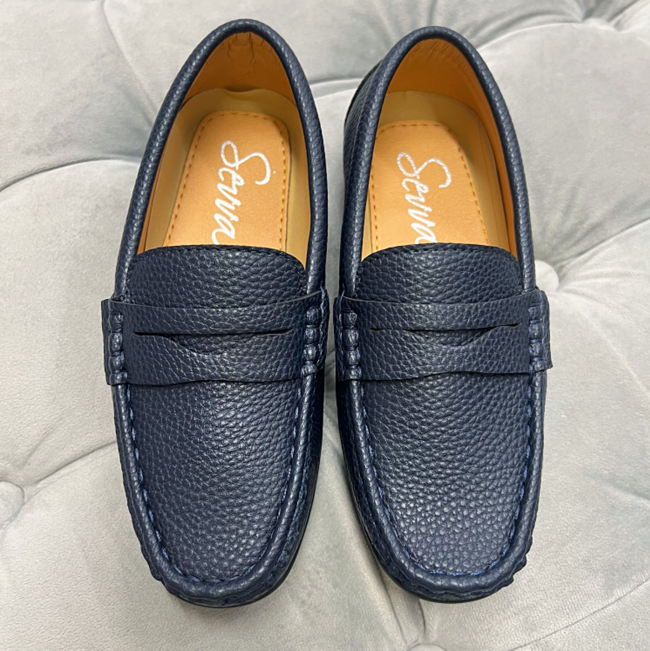 Boys “Hugo” Navy Loafer Shoe