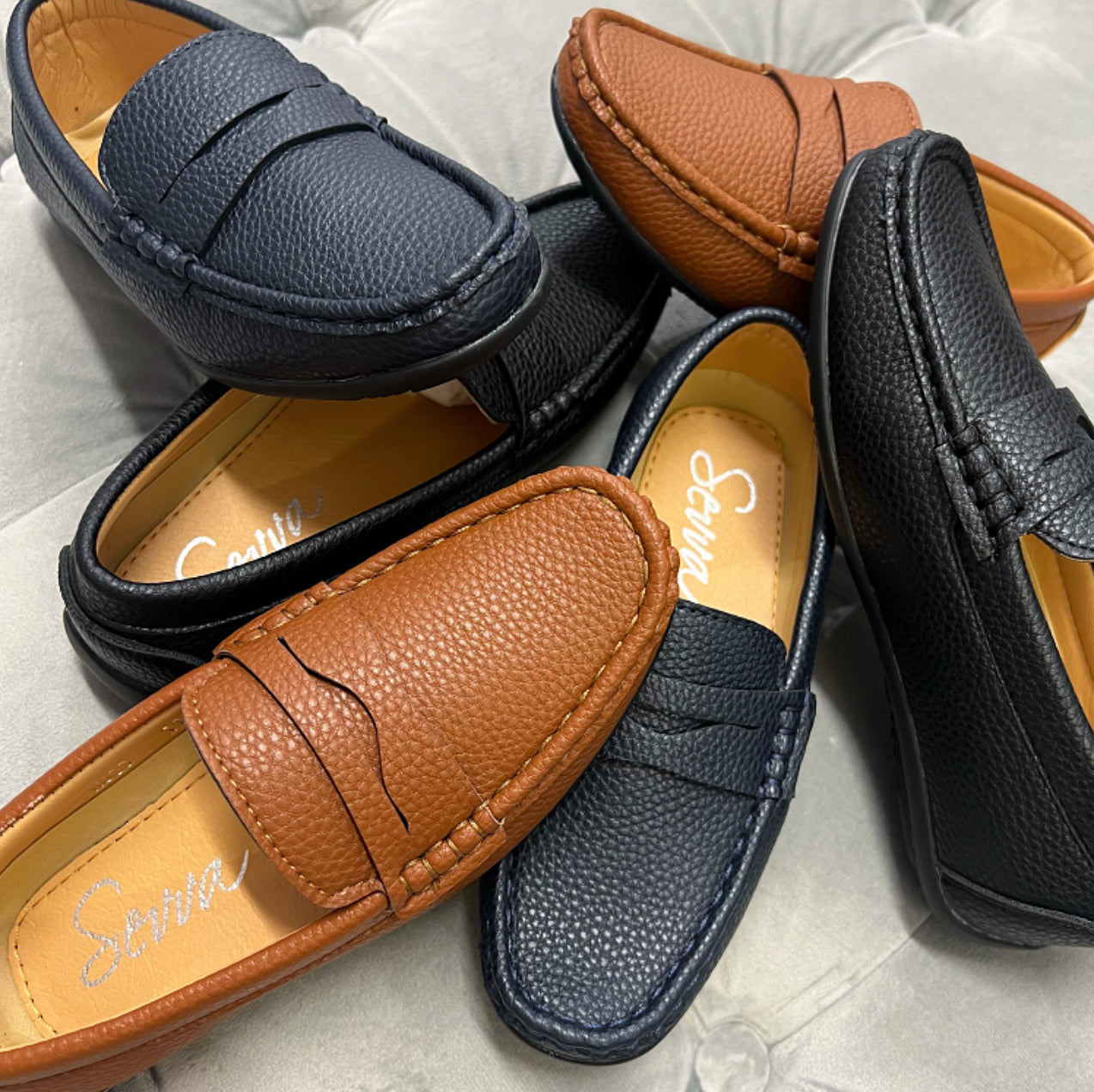 Boys “Hugo” Tan Loafer Shoe