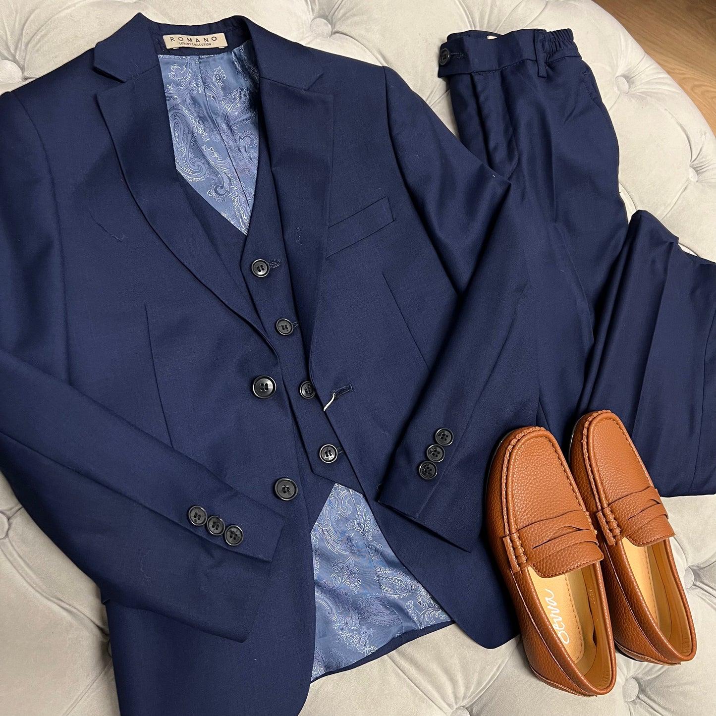 Boys Navy 3 Piece Suit