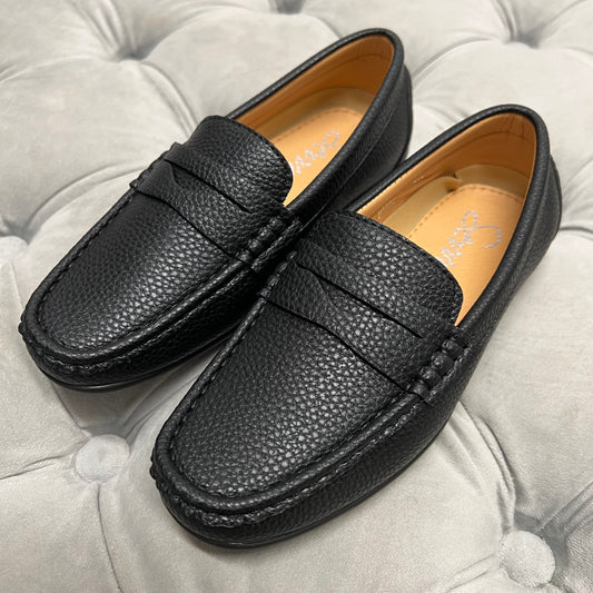 Boys “Hugo” Black Loafer Shoe