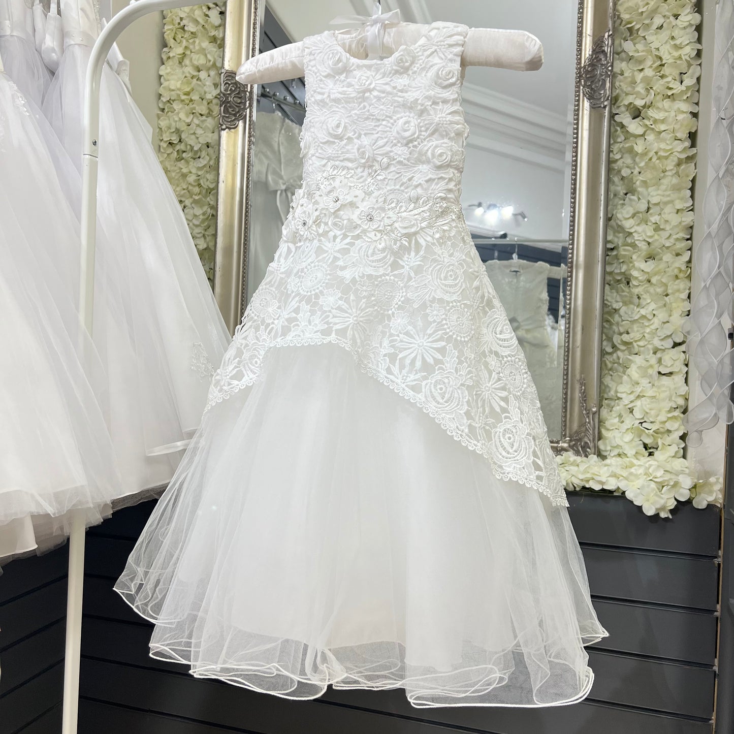 Girls “Ruby” Ivory Occasion Dress