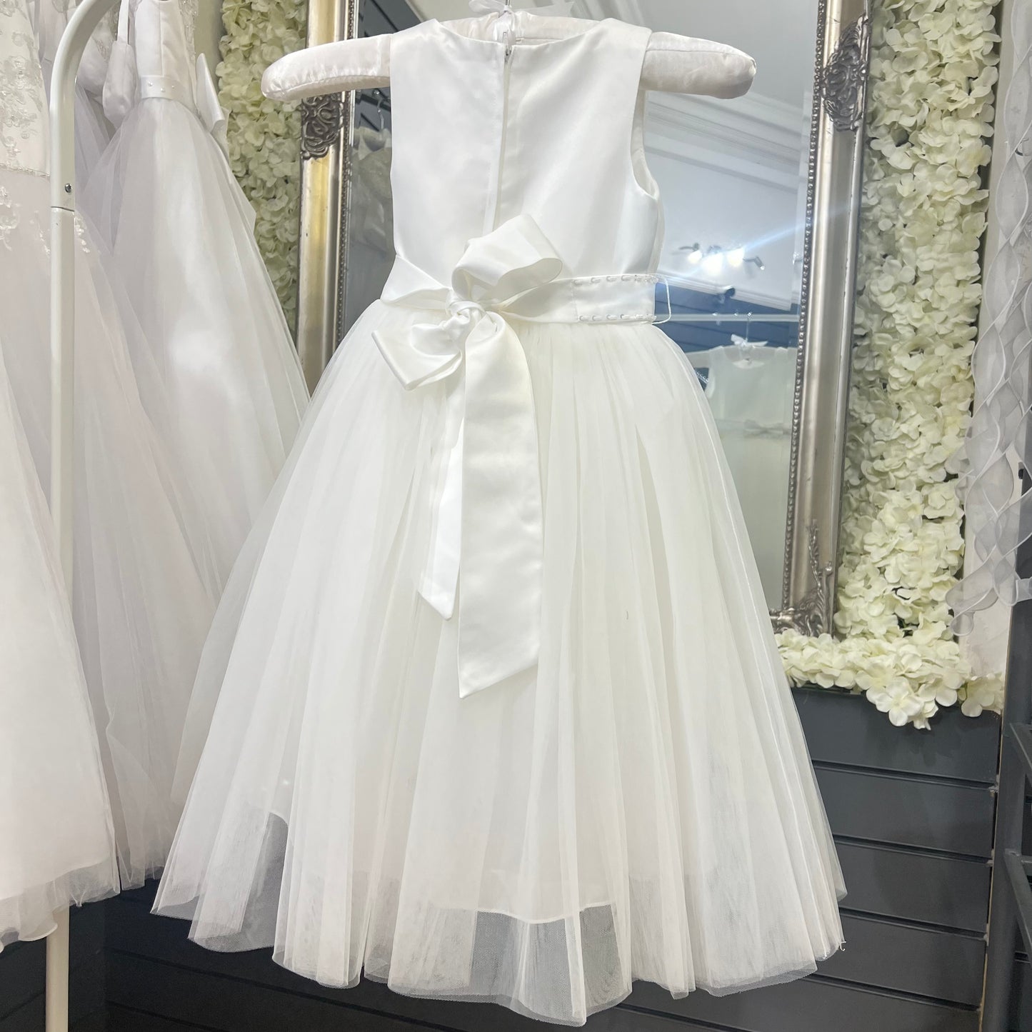 Girls “Cindy” Ivory Occasion Dress