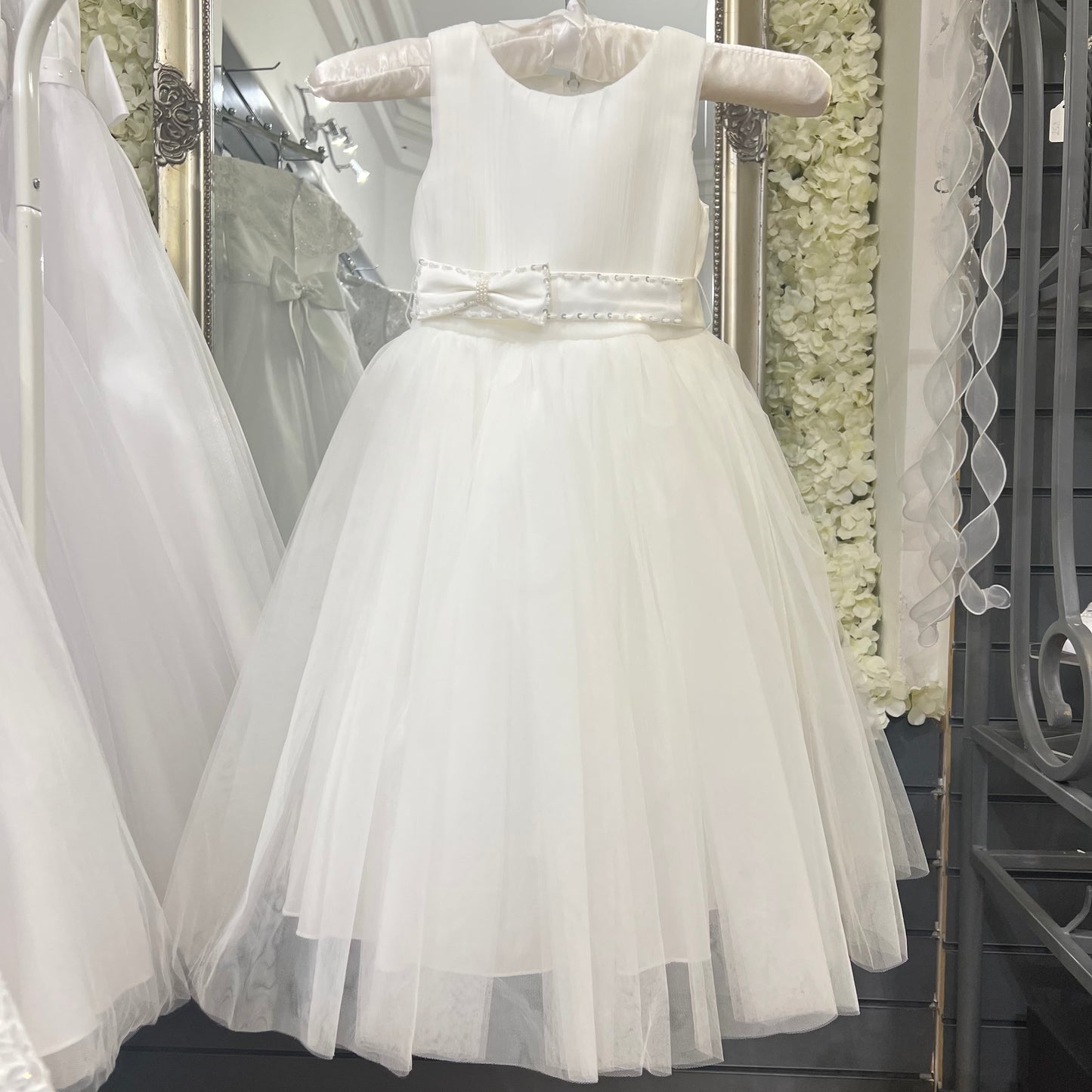 Girls “Cindy” Ivory Occasion Dress